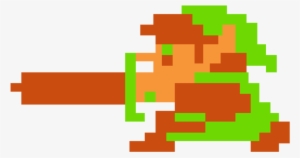 8 Bit Zelda Png Jpg Black And White Download - Legend Of Zelda 8 Bit Link #1622291