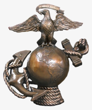 Marine Corp Logo Bronze Sculpture - Marine Corps Urn #1622456