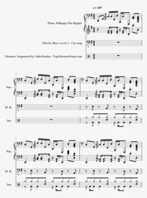 Lg-41406585 Sheet Music 1 Of 9 Pages - Parappa The Rapper #1622479