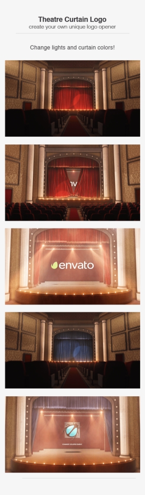 Theatre Curtain Logo Is A Cinematic Curtain Opener - Stage #1622630