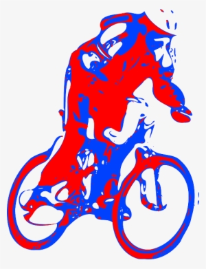 Red, Blue, Cartoon, Bike, Bicycle, Sports, Biker #1622794