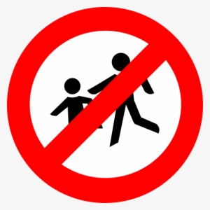 Zeichen No Children - No Pedestrian Road Sign #1622969