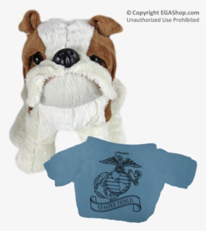 This Adorable Plush, Bull Dog Is Wearing A Hydro Blue - Semper Gumby #1623161