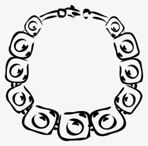 Black, Outline, Drawing, Lady, White, Cartoon, Page - Necklace Clip Art #1623650