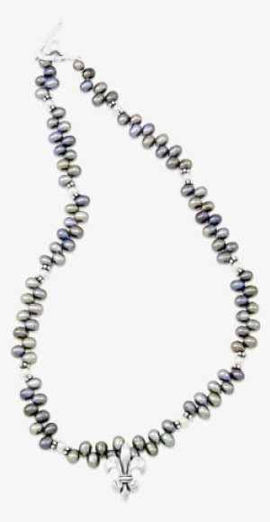 Fleur De Lis Freshwater Pearl Necklace - Mignon Faget Fleur De Lis Freshwater Pearl Necklace #1623790