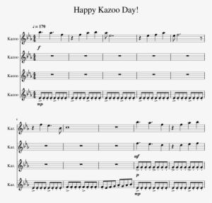 High Flying Original Composition Happy Kazoo Day Sheet - Trumpet Sheet Music Quartet #1623896