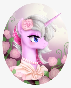 0biter, Bust, Flower, Flower In Hair, Necklace, Oc, - Pearl Necklace #1624129