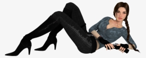 Tomb Raider - Lara Croft Sitting Transparent #1624422
