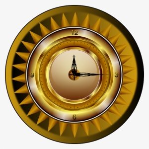 Clock, Gold, Watch, Time, Luxury, Analog, Ticker, Sun - Time Is Gold Png #1625198