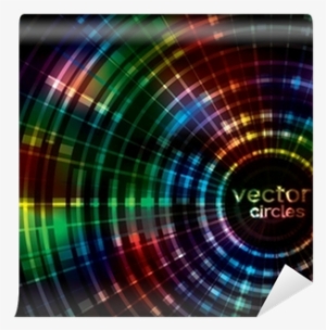 Colorful Glowing Techno Circle Spectrum Background - Graphics #1626026