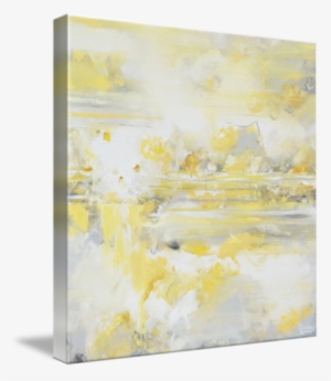 Giclee Print Art Yellow Grey Abstract Painting Modern - Art #1626917