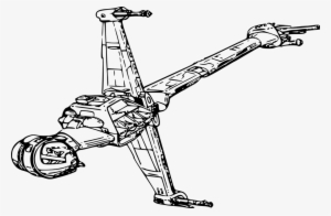 Footer Spaceship - Star Wars B Wing Drawing #1627106