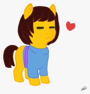 Alexyorim, Crossover, Frisk, Heart, Ponified, Safe, - Undertale Frisk Pony #1627328