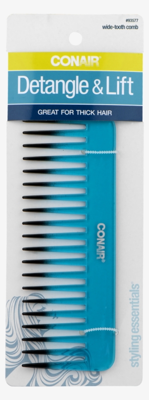 Conair Wide Tooth Thick Hair Comb Png Conair Wide Tooth - Conair Styling Essentials Comb, Detangle #1627346
