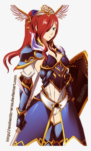 Erza Scarlet Sapphire Guardian - Fairy Tail Erza New Armor #1627610