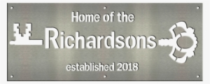 Personalized Family Name Sign With Established Year - Commemorative Plaque #1628095