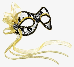 Carnival Sticker - Forum Novelties, Inc Black And Gold Lace Mardi Gras #1628280