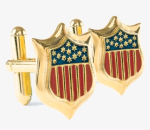 Union Shield Gold Cuff Links #1628307