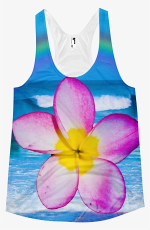 Hawaiian Plumeria Women's All-over Racerback Tank - Frangipani #1628906