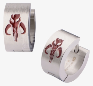 Star Wars Mandalorian Symbol Huggie Earrings - "star Wars Mandalorian Symbol Huggie Earrings" #1629179