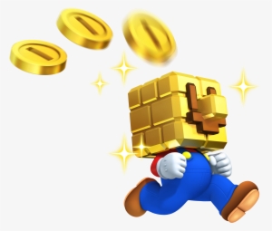 Mario Block Png Download - New Super Mario Bros 2 Gold Block #1629629