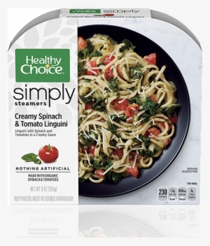 Creamy Spinach And Tomato Linguini - Healthy Choice Power Bowls #1630132