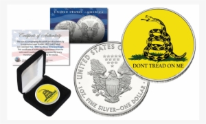 Gadsden Flag " Don't Tread On Me " Colorized 1 Oz #1630621