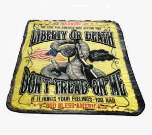 Don't Tread On Me Faux Fur Blanket - Label #1630687