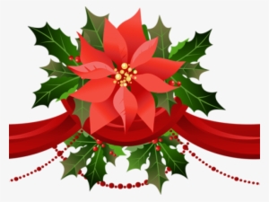 Poinsettia Clipart Shradhanjali - Transparent Background Christmas Garland #1631196