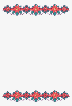 Christmas Poinsettia Border (free) - Christmas Day #1632203