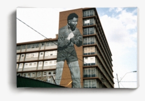 Canvas Print Boxing Madiba On Building - Am Because We Are - Part 1 #1632376