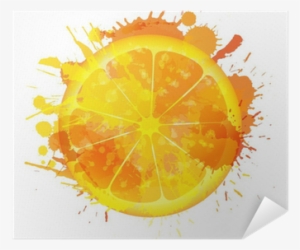 Orange Slice Made Of Colorful Splashes On White Background - Illustration #1633338
