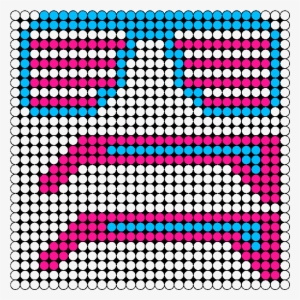 Shutter Shades Perler Bead Pattern / Bead Sprite - Perler Bead Glasses Pattern #1634542