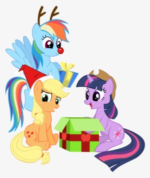 Accessory Swap, Applejack, Artist - My Little Pony Christmas Png #1634588