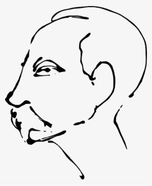 Profile, Human, Face, Head, Moustache - Drawing #1635680