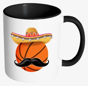 Funny Basketball Mustache Mexican Sport - Birthday Cup For Wife #1635728