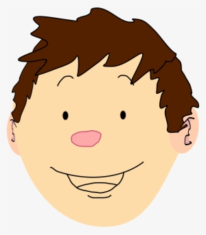 Brown Hair Clipart Boy Head - Boy Brown Hair Cartoon #1635861