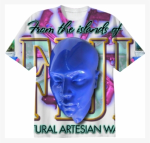 Shop Trippy Fiji Water T Shirt Cotton T Shirt By Yungvillains - Poster #1636147