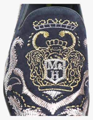 Loafers Melvin & Hamilton Prince 2suede Navy Embrodery #1636533