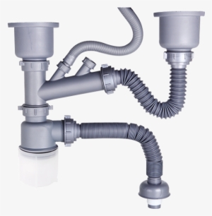 Submarine Sink Double Tank Water Pipe Fittings Kitchen - Sink #1636534