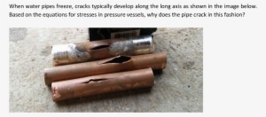 When Water Pipes Freeze, Cracks Typically Develop Along - Pipe #1636655