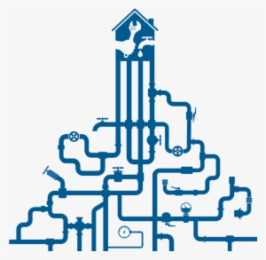 Plumbing Design - Water Pipes Illustration #1636695