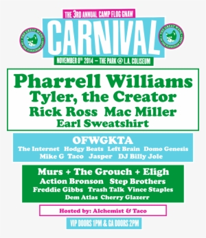 Odd Future Reveals Lineup For Camp Flog Gnaw Carnival - Odd Future Carnival 2017 #1638256