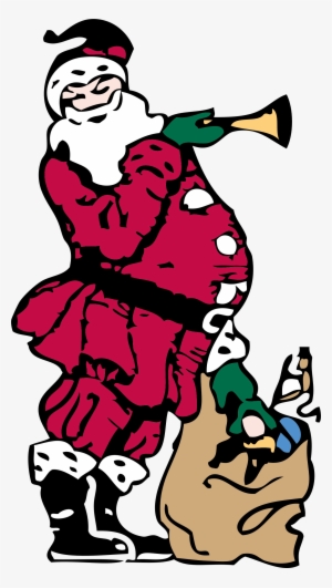 This Free Icons Png Design Of Santa And His Toy Bag #1638363