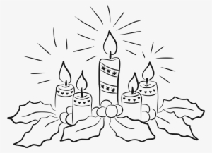 Vector Freeuse Candles Line Art Big Image Png - Christmas Candle Clipart Black And White #1638565