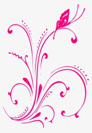 Pink Butterfly Border Png #1639676