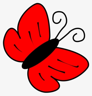 Red Butterfly - Red Color Clip Art #1640311