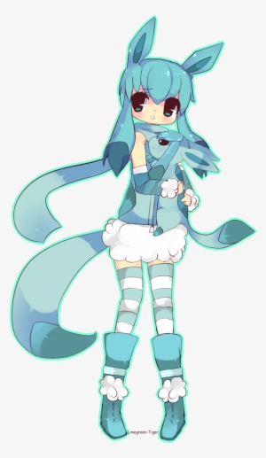 Glaceon Gijinka By *misslimetiger On Deviantart - Pokemon Glaceon Human Fanart #1640756