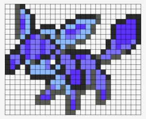Glaceon Sprite Perler Bead Pattern / Bead Sprite - Glaceon 8 Bit #1641457