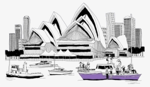 Sydney Opera House City Of Sydney Architecture Drawing - Detailed Drawing Of Sydney Opera House #1641666